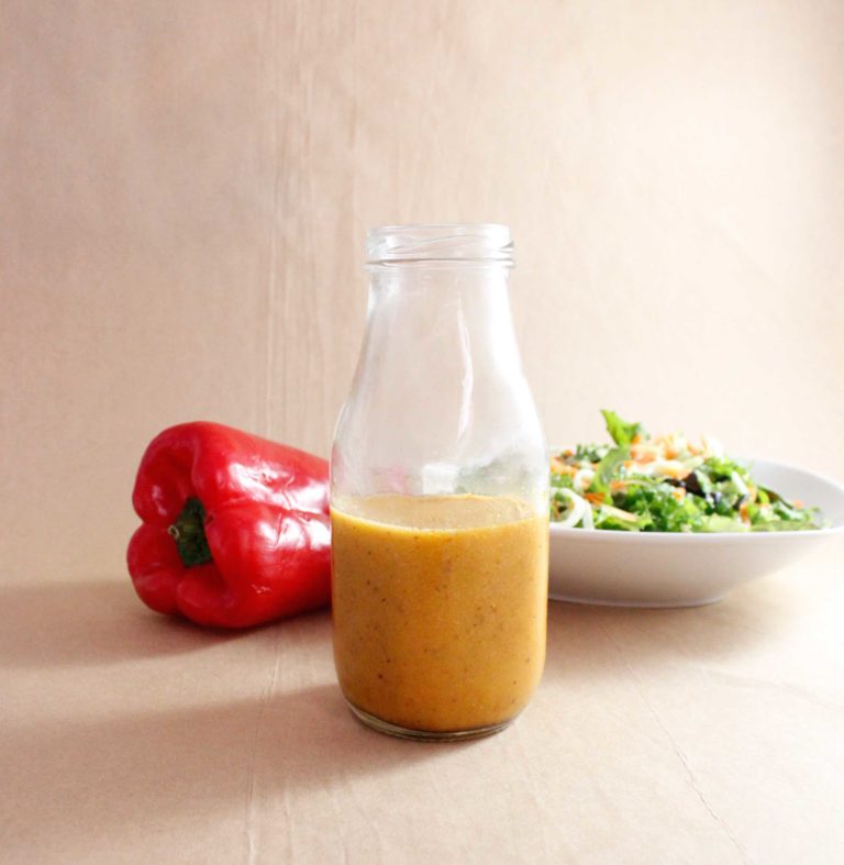 Aderezo de Pimentón, receta saludable de Makeitgrain por Andrea Sambrano