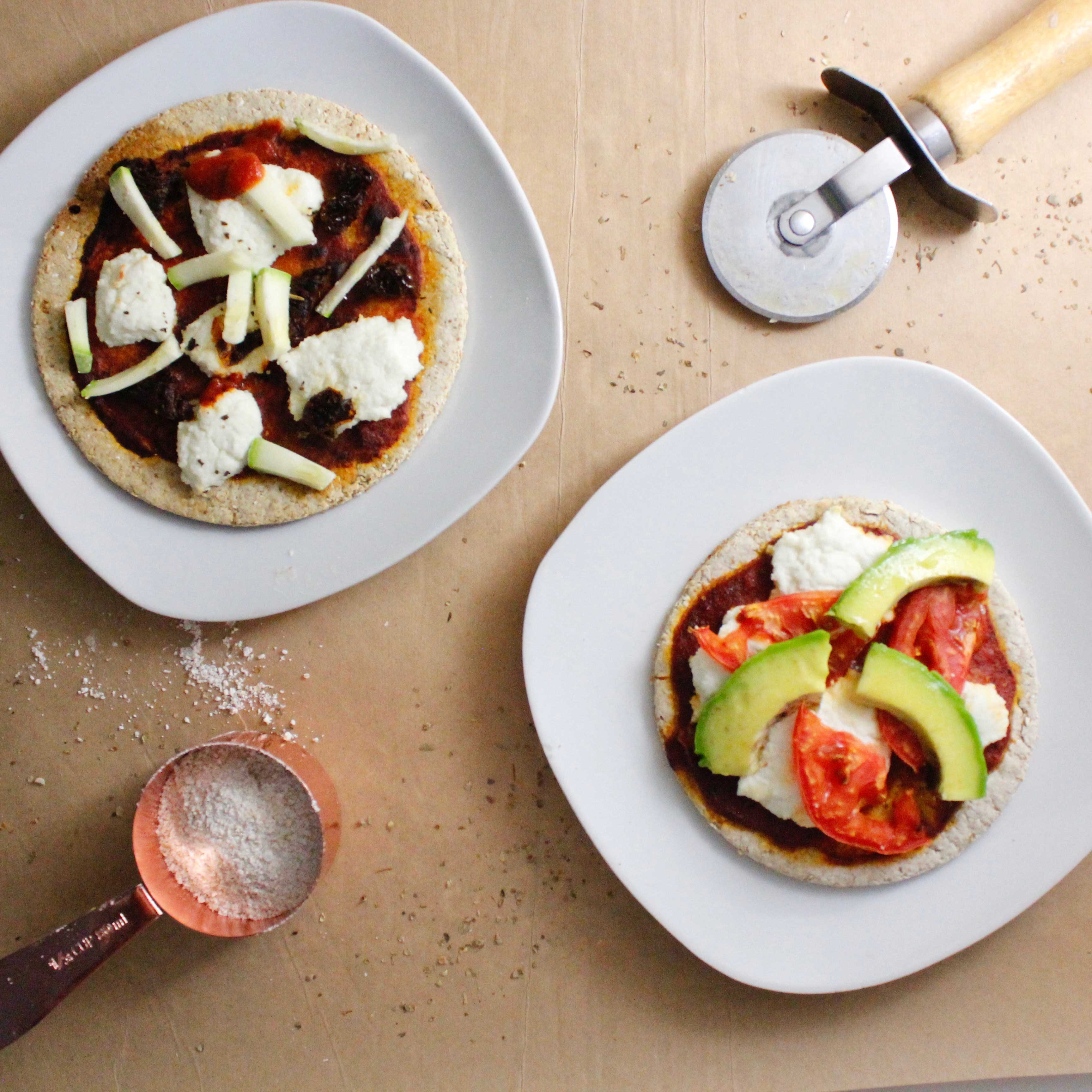 Base de Pizza de Avena, receta saludable de Makeitgrain por Andrea Sambrano