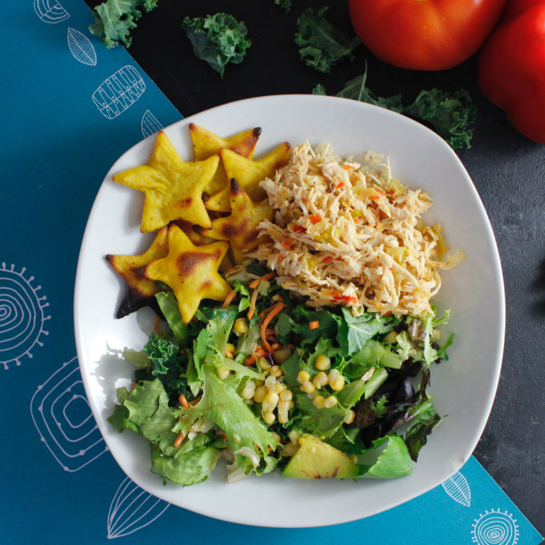 Pollo desmenuzado, receta saludable de Makeitgrain por Andrea Sambrano