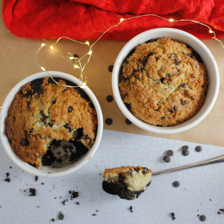 Caserolas de Torta Marmoleada, receta saludable de Makeitgrain por Andrea Sambrano